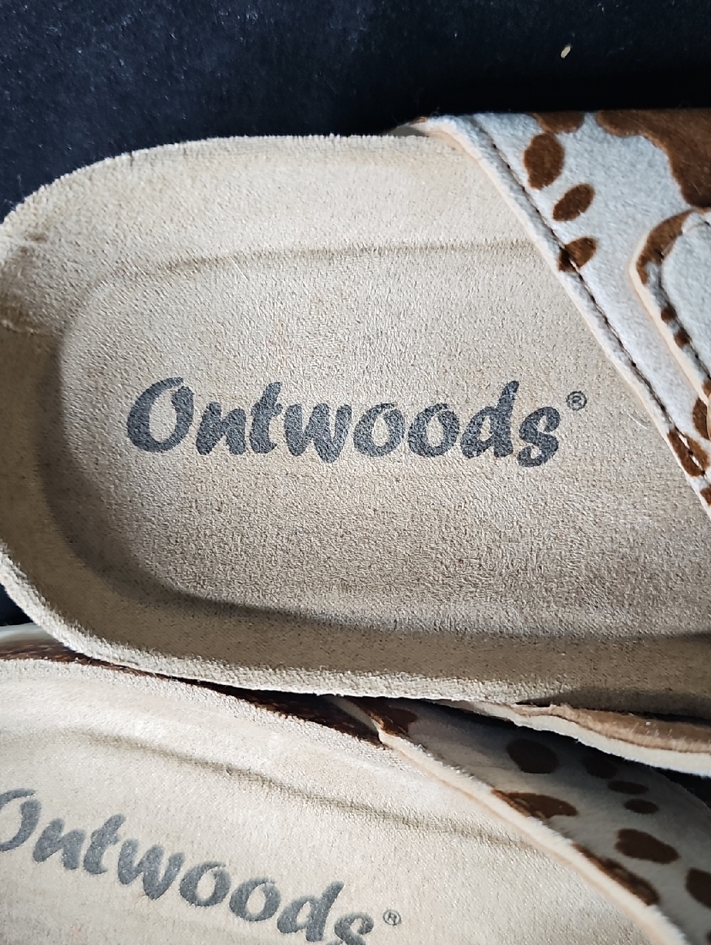 Women’s Tan & White Casual Cork Sandals - Picture 3 of 4